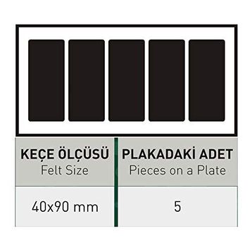 Pacific Yapışkanlı Zemin Koruyucu 40x90 mm Kahverengi Keçe