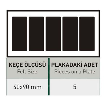 Pacific Yapışkanlı Zemin Koruyucu 40x90 mm Kahverengi Keçe
