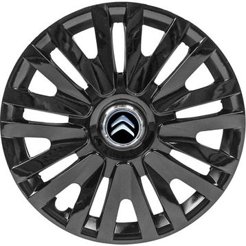 PackGar Citroen Ami 208 Amblemli Piano Black 4'lü Set 14 İnç Jant Kapağı