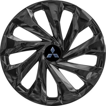 PackGar Mitsubishi 14 inç Amblemli Piano Black 4'lü Takım 216 Jant Kapağı