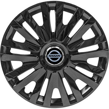 PackGar Nissan 14 inç Amblemli Piano Black 4 Adet 1 Takım 208 Jant Kapağı