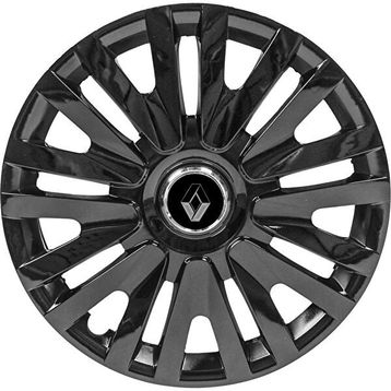 PackGar Renault 14 inç Amblemli Piano Black 4'lü Takım 208 Jant Kapağı