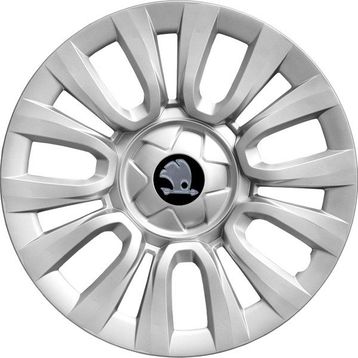 PackGar Skoda Fabia 15 inç Amblemli Gri 4 Adet 1 Takım 109 Jant Kapağı