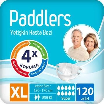 Paddlers Bantlı X-Large 120 Adet Yetişkin Hasta Bezi