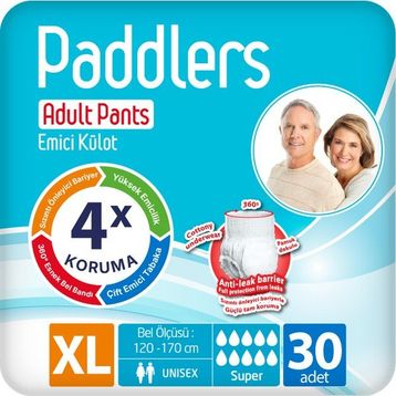 Paddlers Emici Külot X-Large 30 Adet Yetişkin Hasta Bezi