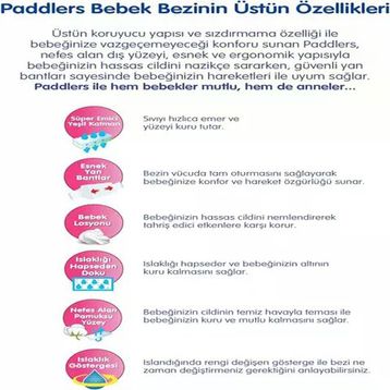 Paddlers No:8 XXXLarge 56 Adet Bebek Bezi