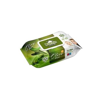 Pafilya Zeytin Plastik Kapaklı 120 Adet Bebek Islak Mendil
