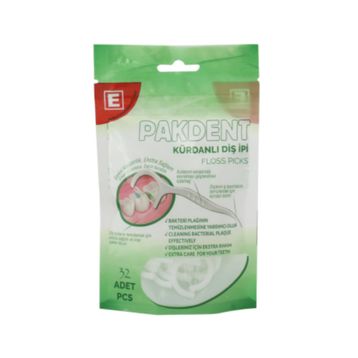 Pakdent 32 Adet Kürdanlı Diş İpi