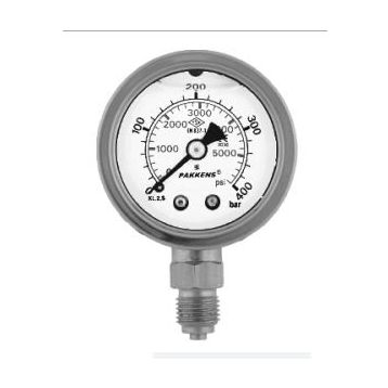 Pakkens 0-10 Bar 50 mm Alttan Bağlantılı Gliserinli G 1/4 inç Manometre