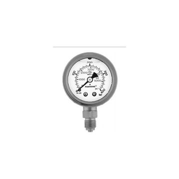 Pakkens 0-10 Bar 50 mm Alttan Bağlantılı Gliserinli G 1/4 inç Manometre