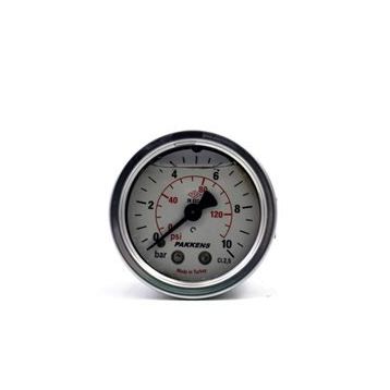 Pakkens 0-10 Bar 50 mm Arkadan Bağlantılı Panotipli Gliserinli G 1/4 inç Manometre