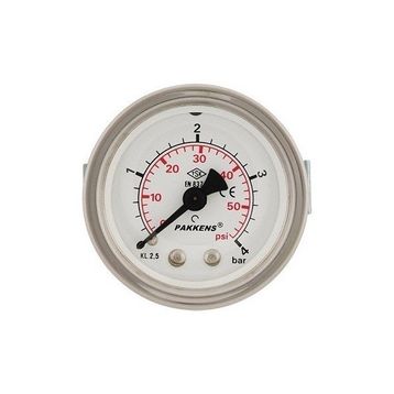 Pakkens 0-10 Bar 63 mm Arkadan Bağlantılı Panotipi Kuru G 1/4 inç Manometre