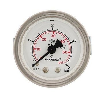 Pakkens 0-10 Bar 63 mm Arkadan Bağlantılı Panotipi Kuru G 1/4 inç Manometre