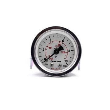 Pakkens 0-10 Bar 63 mm Arkadan Bağlantılı Panotipi Kuru G 1/4 inç Manometre