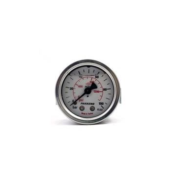 Pakkens 0-100 Bar 63 mm Arkadan Bağlantılı Panotipi Gliserinli G 1/4 inç Manometre