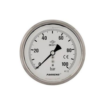 Pakkens 0-16 Bar 50 mm Arkadan Bağlantılı Gliserinli G 1/4 inç Manometre