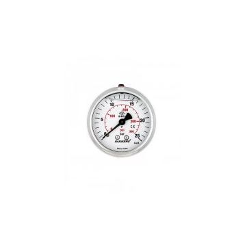 Pakkens 0-25 Bar 63 mm Arkadan Bağlantılı Panotipi Gliserinli G 1/4 inç Manometre