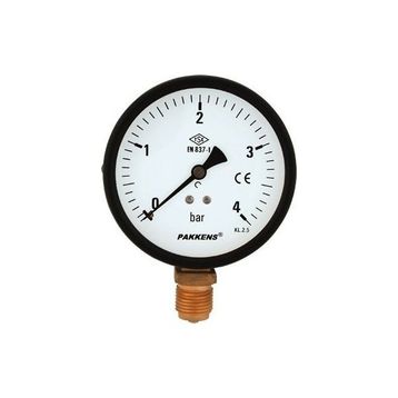 Pakkens 100 mm 0/1 Bar Alttan Bağlantılı Manometre