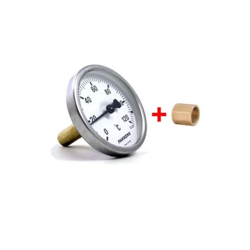 Pakkens Manşonlu 63 Çap 120 Derece Göstergeli 5 cm Bağlantılı Termometre