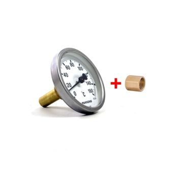 Pakkens Manşonlu 63 Çap 160 Derece Göstergeli 5 cm Bağlantılı Termometre