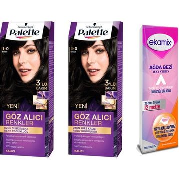 Palette 1-0 Siyah 2 Adet Saç Boyası