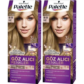 Palette 8-0 Koyu Sarı 2 Adet Saç Boyası