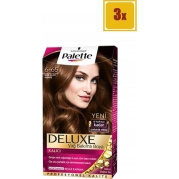 Palette Deluxe 6/65 Kahve 3'lü Saç Boyası