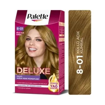 Palette Deluxe 8-01 Küllü Açık Kumral 50 ml Saç Boyası