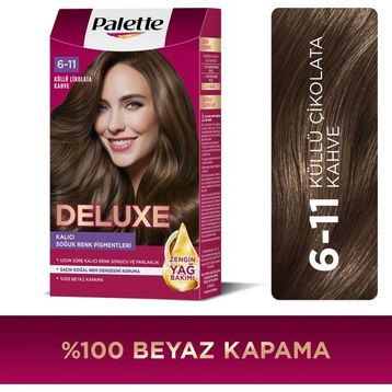 Palette Deluxe Kalıcı Renkler 6-11 Küllü Çikolata Kahve Saç Boyası