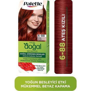 Palette Kalıcı Doğal Renkler 6-88 Ateş Kızılı Goji Berry Özü Saç Boyası