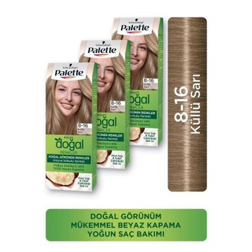 Palette Kalıcı Doğal Renkler 8-16 3 Adet Saç Boyası