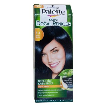 Palette Natural 1-1 Gece Mavisi 2 Adet Saç Boyası