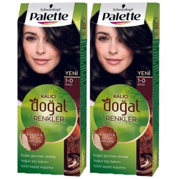 Palette Natural Colors 1-0 Siyah 4'lü Saç Boyası