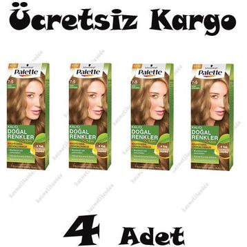 Palette Natural Colors 7-5 Açık Karamel 4 Adet Saç Boyası