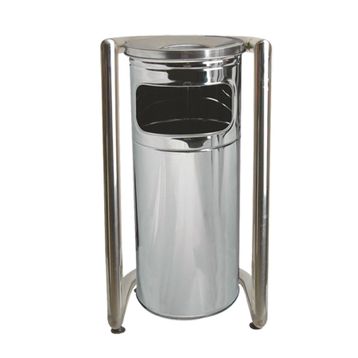 Palex 3560-1 U Tipi Krom Bahçe Tipi Çöp Kovası
