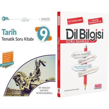 Palme 9.Sınıf Tarih ve AKM Dil Bilgisi Soru Bankası Seti 2 Kitap