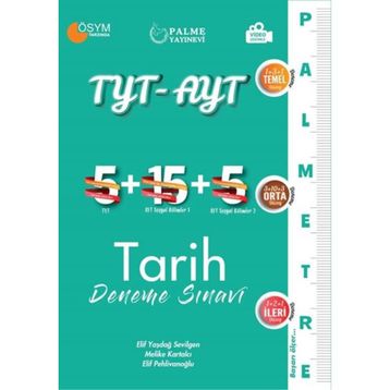 Palme Tyt ve Ayt Tarih 25 Deneme Palmetre Video Çözümlü