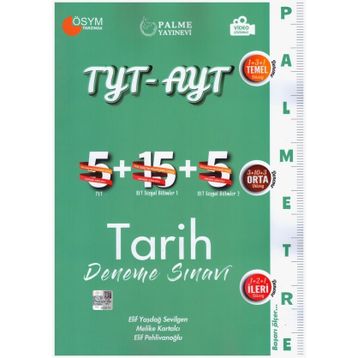 Palme Tyt ve Ayt Tarih 25 Deneme Palmetre Video Çözümlü