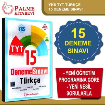 Palme Yayınevi TYT Türkçe 15 Deneme Sınavı