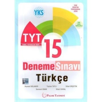 Palme Yayınevi TYT Türkçe 15 Deneme Sınavı
