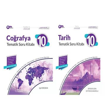 Palme Yayınları 10.Sınıf Tarih ve Coğrafya Soru Bankası Seti 2 Kitap