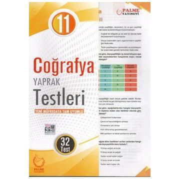 Palme Yayınları 11. Sınıf Coğrafya Yaprak Testleri