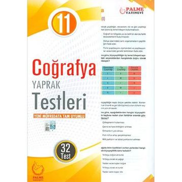 Palme Yayınları 11. Sınıf Coğrafya Yaprak Testleri