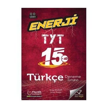 Palme Yayınları 2021 TYT Enerji Türkçe 15X40 Türkçe Deneme Sınavı