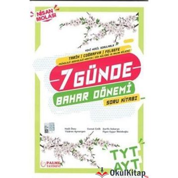 Palme Yayınları TYT AYT 7 Günde Bahar Dönemi Tarih Coğrafya Felsefe Soru Kitabı