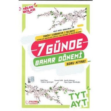 Palme Yayınları TYT AYT 7 Günde Bahar Dönemi Tarih Coğrafya Felsefe Soru Kitabı