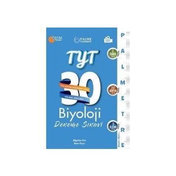 Palme Yayınları TYT Biyoloji Video Çözümlü Palmetre Serisi 30'lu Deneme