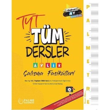 Palme Yayınları - TYT Tüm Dersler Aylık Çalışma Fasikülleri