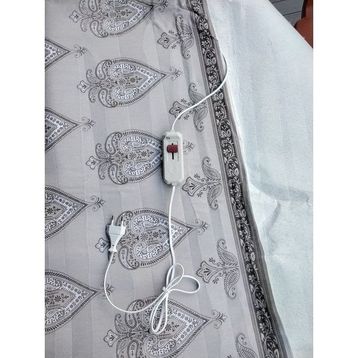 Palmiye 120x160 cm Antrasit Krem Çift Kişilik Elektrikli Battaniye