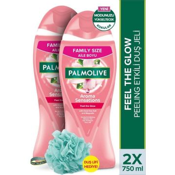 Palmolive Aroma Sensations Feel the Glow 2x500 ml Duş Jeli +Lif